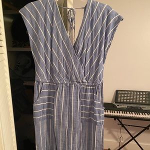 Striped linen dress